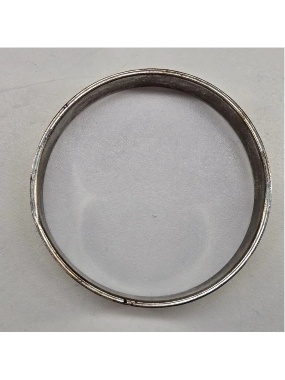 Yellow and Silvertone Enamel Metal Bangle Bracelet Retro Chunky Bold Sunshine